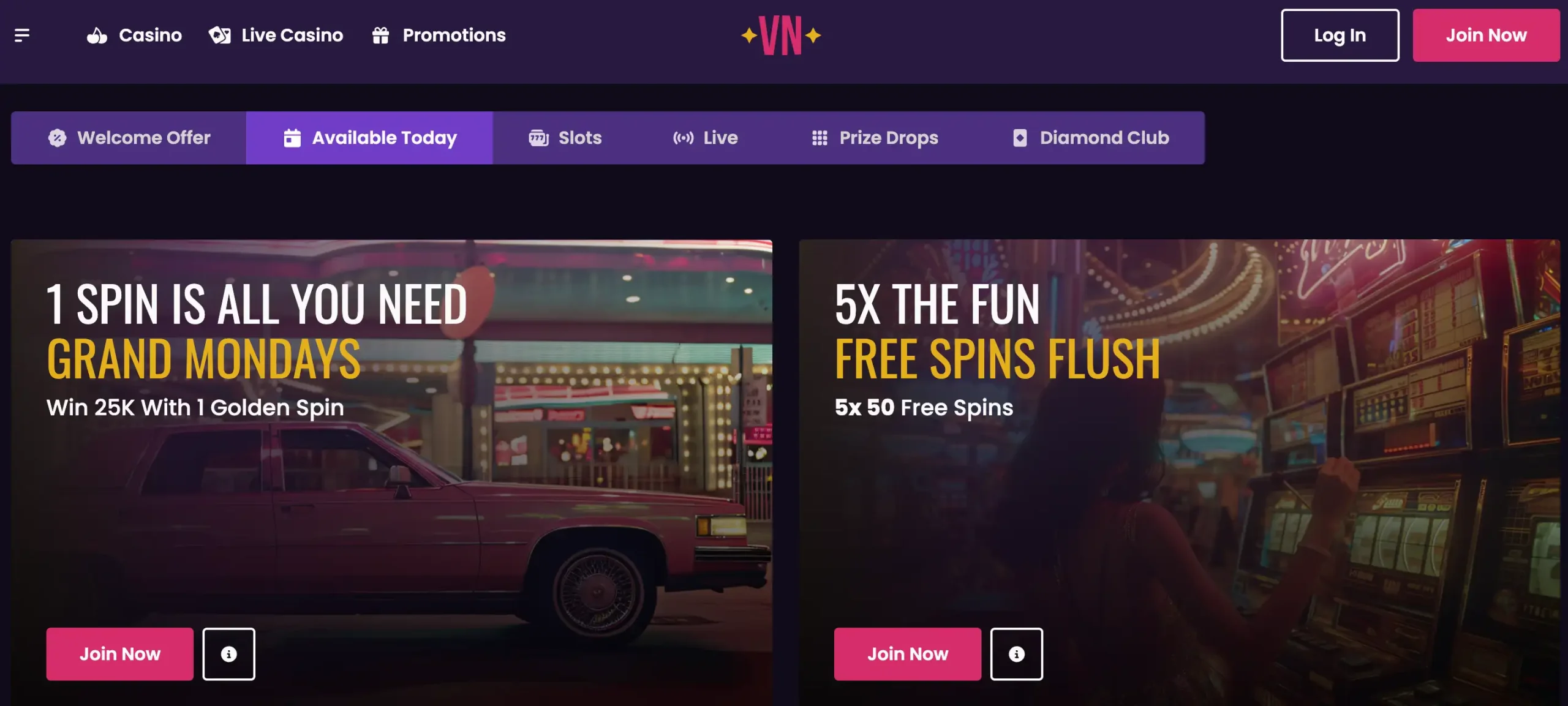 vegas now promo code